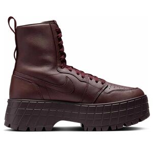 Size 9,5- Air Jordan 1 Brooklyn High Burgundy Crush W. NEW